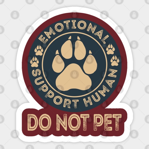 Emotional Support Human Sticker by DragonTees